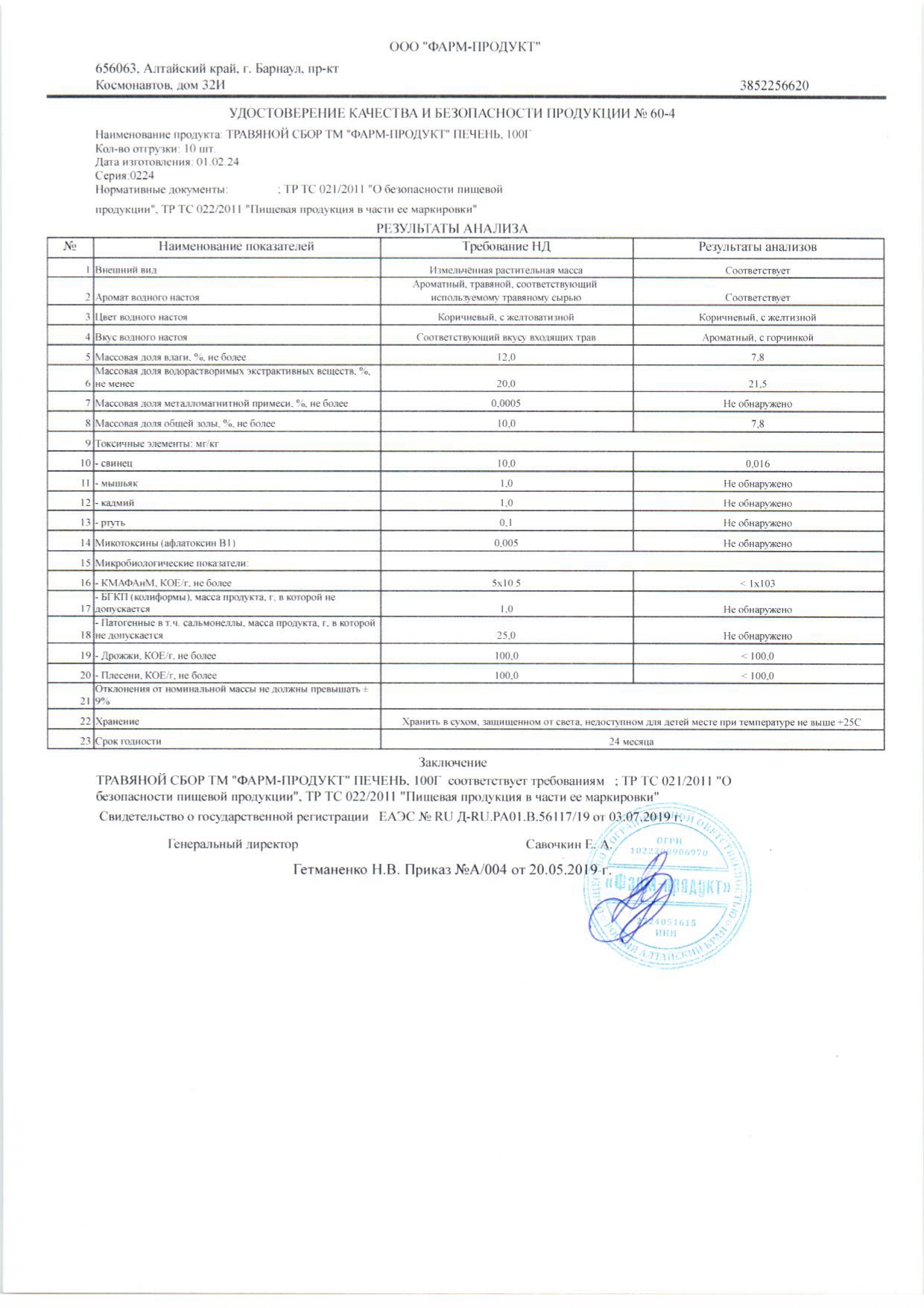 Паспорт №022024